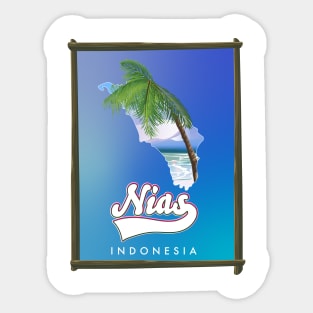 Nias Indonesia island map Sticker